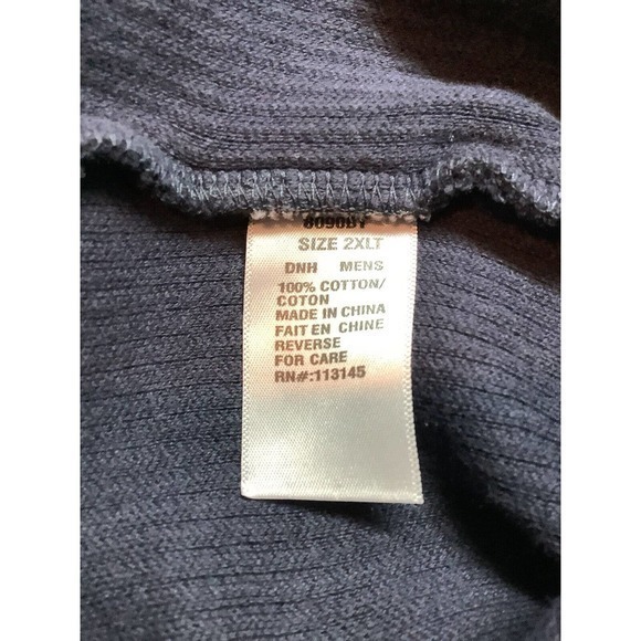 Woolrich waffle knit 1/2 zip Long Sleeve Warm Navy‎ Size 2XLT - Picture 10 of 11